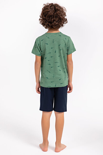 Arnetta Dolphins Green Boys' Bermuda Set