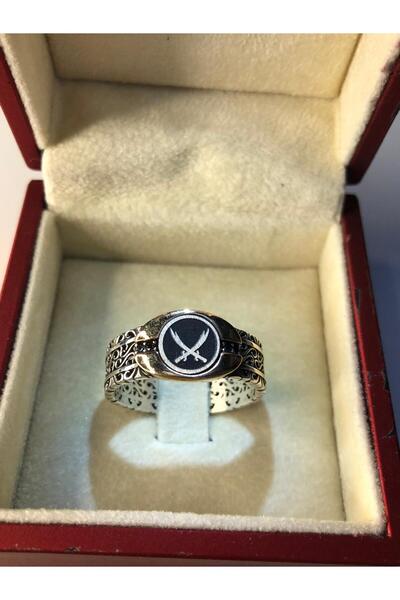 vogutima jewelery&silver by timuçin mavili Gümüş Yüzük - Çift Kılıç Zülfikarl...