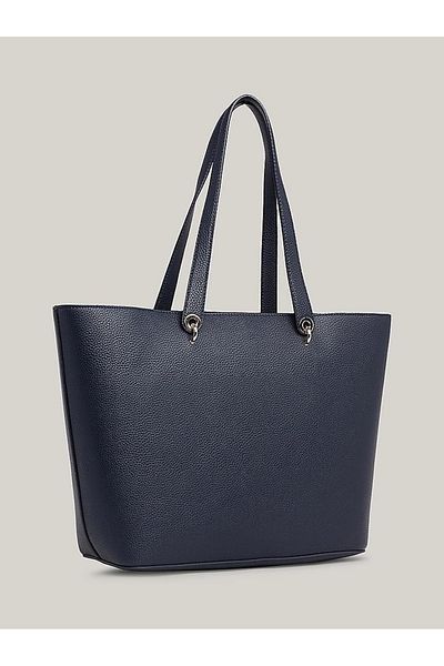 Tommy Hilfiger Női logós bőr kártyatartó rekesz, napi használatra sötétkék válltáska AW0AW15178-DW6