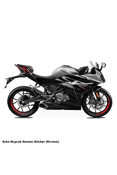 Motiker CFMOTO 250SR ARKA KUYRUK KIRMIZI DUMAN PARÇALI KAPLAMA STICKER ETİKET...