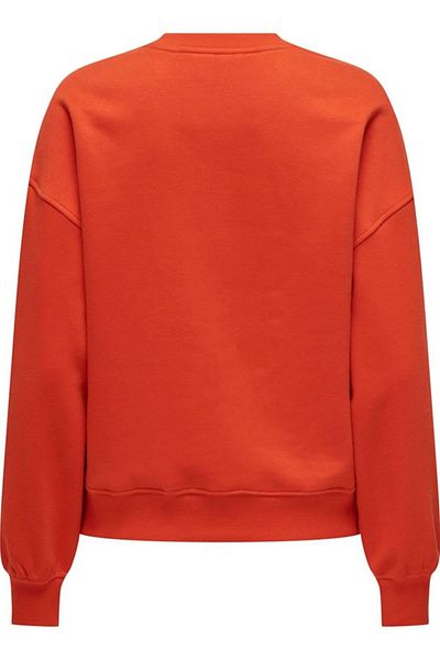 ONLY Onlsofia L/S Word O-Neck Swt Orange