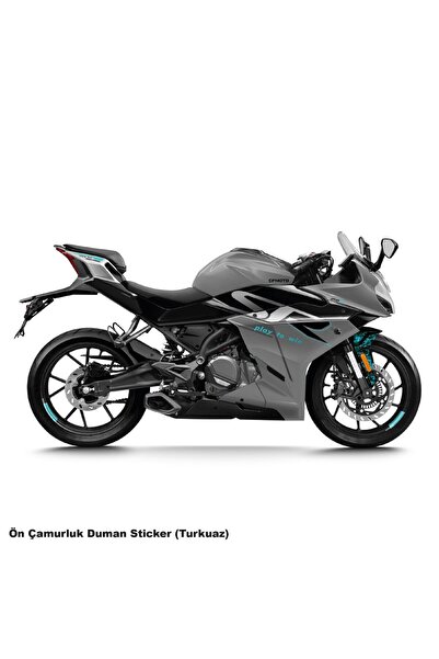 Motiker CFMOTO 250SR ÖN ÇAMURLUK TURKUAZ DUMAN PARÇALI KAPLAMA STICKER ETİKET...
