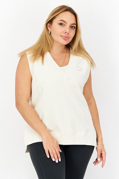 Puma Women Sportswear Fit Sleeveless Training Top, Cream