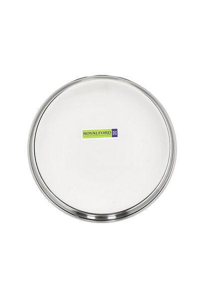 ROYALFORD Khumcha Plate, 28cm Stainless Steel Plate, RF10160