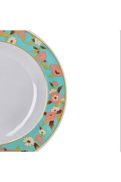 ROYALFORD RF6730 10" Melamine Ware Deep Plate with Floral Design