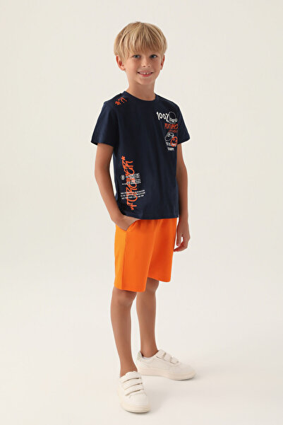 Rolypoly Boy's Navy Blue Bermuda Suit