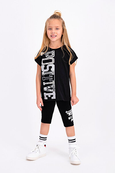 Rolypoly Girl's Black Bermuda Suit