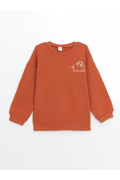 LC Waikiki Crew Neck Printed Boys Sweatshirt and Sweatpants Bottom Set of 2