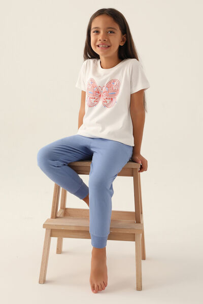 Rolypoly Set de pijamale albe pentru fete