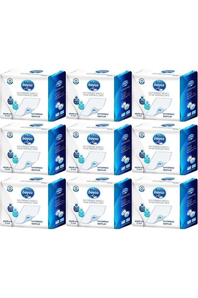 Mavi beyaz 60*90cm 270Pcs Patient Bottom Opening Mattress Protector Cover - with Anti-Slip Tape