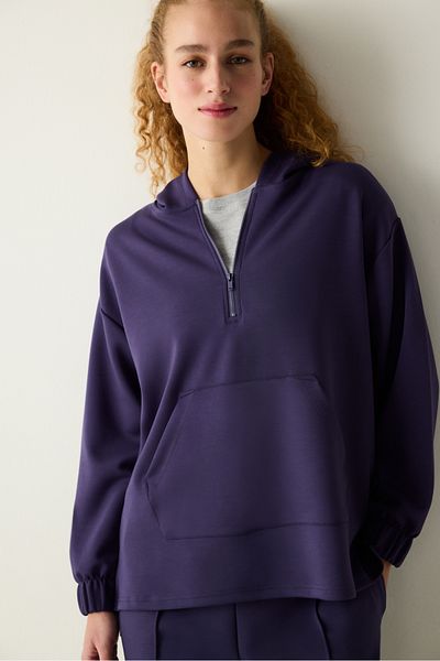 Penti Silky Feel Zipped Dark Indigo Sweatshirt