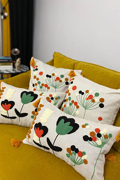 e-Bizz Store Huse de pernă brodate cu pumn 4 buc