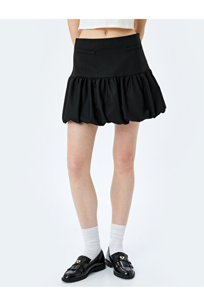 Koton Fleto Cep Detaylı Mini Balon Etek