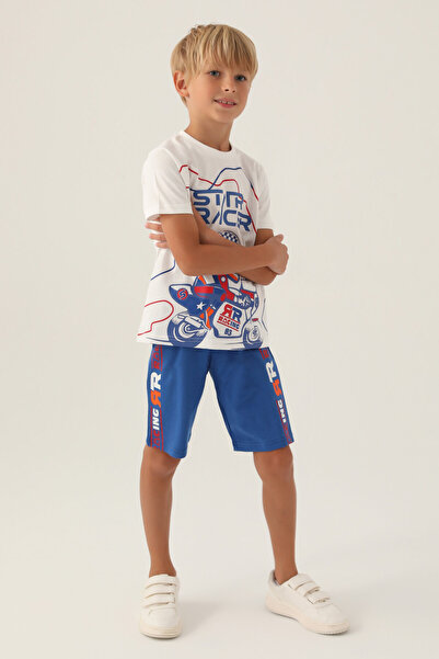 Rolypoly Κοστούμι για αγόρι λευκό βερμούδα