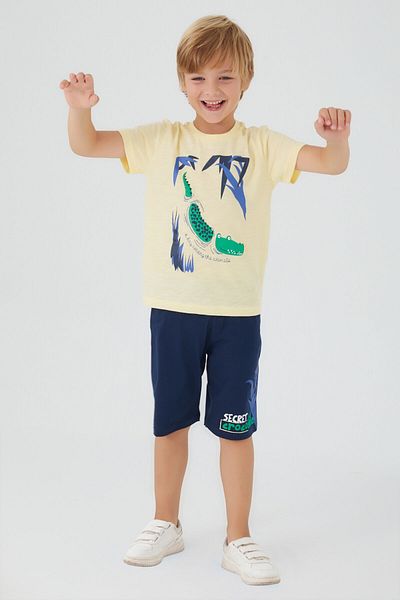 Rolypoly Boy's Yellow Bermuda Suit