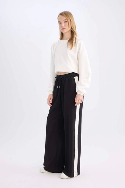 DeFacto D4764 Cool Wide Leg - Φούτερ με λαστιχένια δαντέλα στη μέση