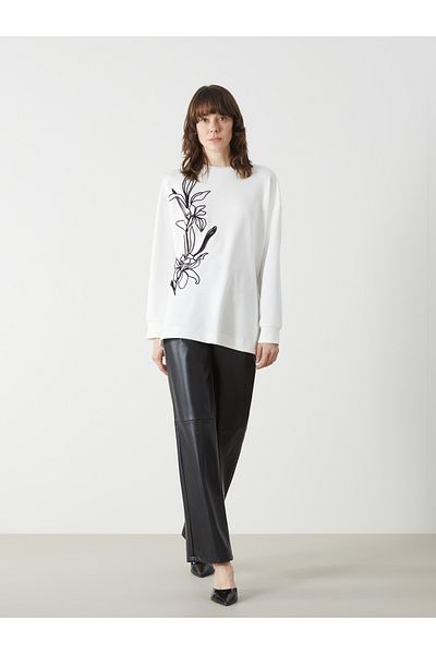 LC Waikiki Crew Neck Printed Oversize Women's Tunic