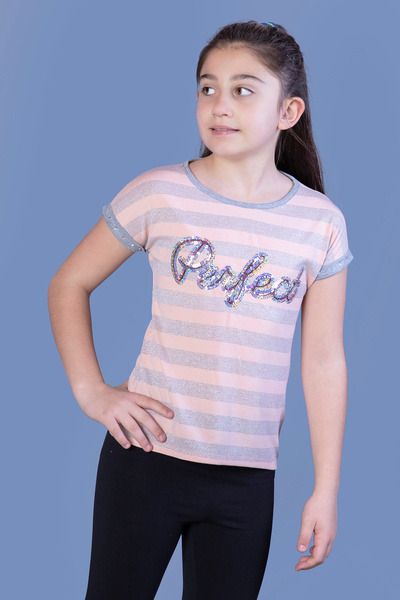 Toontoy Κοριτσίστικο μπλουζάκι με τέλεια κεντημένα μανίκια με λεπτομέρεια από...