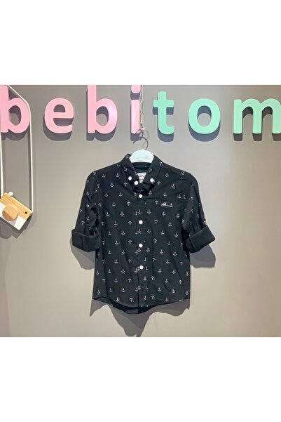 bebitomkids Erkek 10-14 Yaş Çapa Desenli Gömlek