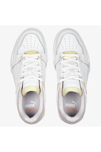 Puma Slipstream Γυναικεία Αθλητικά Παπούτσια από Γνήσιο Δέρμα Λευκό Κίτρινο Γυναικεία Αθλητικά Παπούτσια Casual