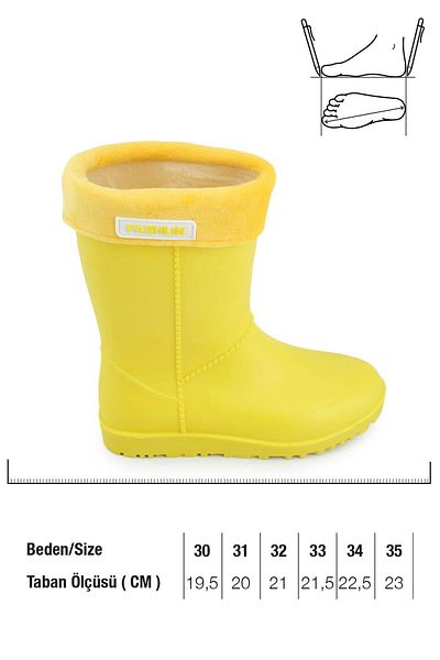 GEZER 00622 Girl's Thermal Lined Water Rainproof Boots