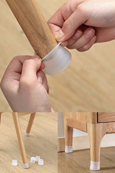 MİS KİTCHEN 24‘lü Kaydırmaz Çizdirmez  Kalite Mobilya Sandalye Masa Zemin - S...