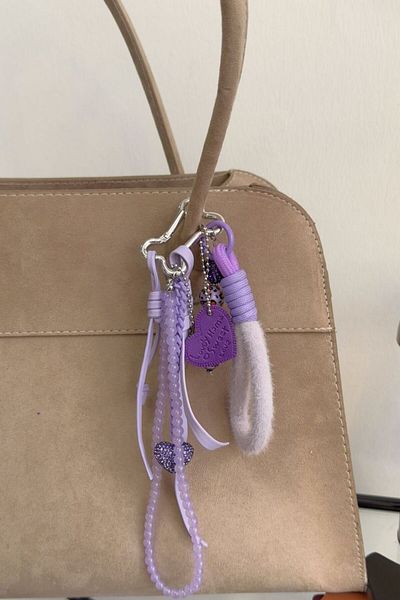LEONAS Αξεσουάρ τσάντας Charm Μπρελόκ Bone Purple