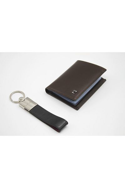 Pierre Cardin Genuine Leather Card Holder and Keychain Set - Pc032