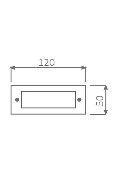 ACK 1.5W Rectangular Led Stair and Wall Luminaire 3000K Sun Colors