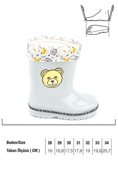 GEZER 00676 Boy's Thermal Lined Water Rainproof Boots