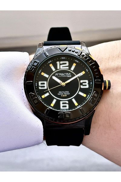 Q&Q  Men's Plastic Cord Wrist Watch