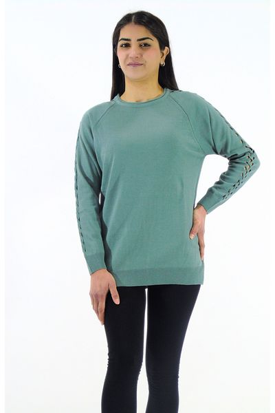 Tuğra Knitted Sweater with Sleeve Detail