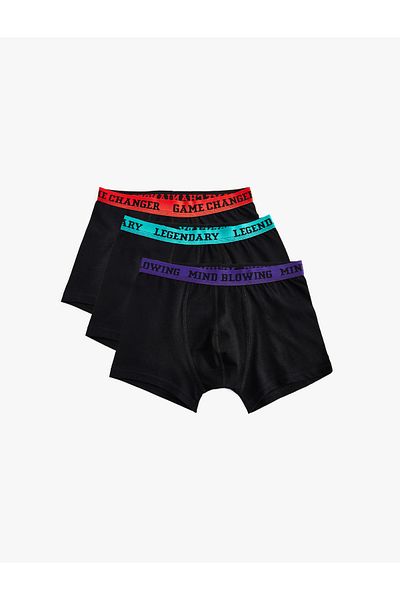 Koton Cotton 3-Piece Boxer Set with Elastic Waist
