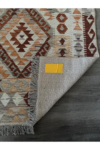 RUGSMODERN Authentic Patterned Rug in Cotton Multicolor Tile Tones 501