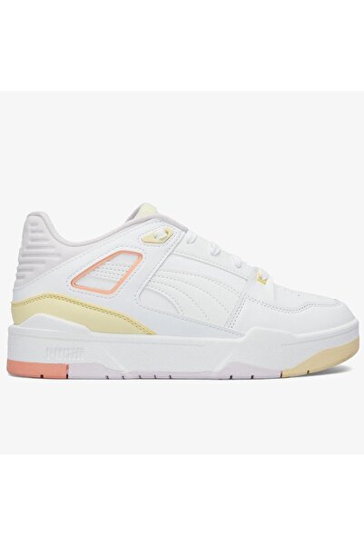 Puma Slipstream Γυναικεία Αθλητικά Παπούτσια από Γνήσιο Δέρμα Λευκό Κίτρινο Γυναικεία Αθλητικά Παπούτσια Casual