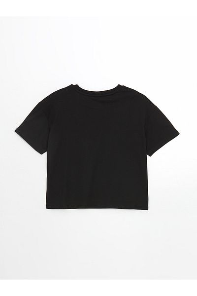 LC Waikiki Tricou Crop pentru fetiță cu imprimeu anime cu gât crew