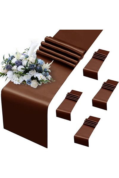 EVYA 40x140 cm Γυαλιστερό 100% Satin Runner - Special Day Presentation, Αδιάβροχο American Service