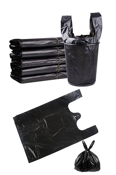 Özkan Ambalaj Temizlik 40X60 cm 1 Kilogram Black Oversized Jumbo Size Garbage Carry Bag with Handle