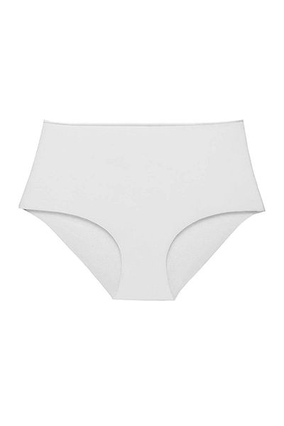 SAUNA SUIT Seamless Women's High Waist Laser Cut Flexible White Panties