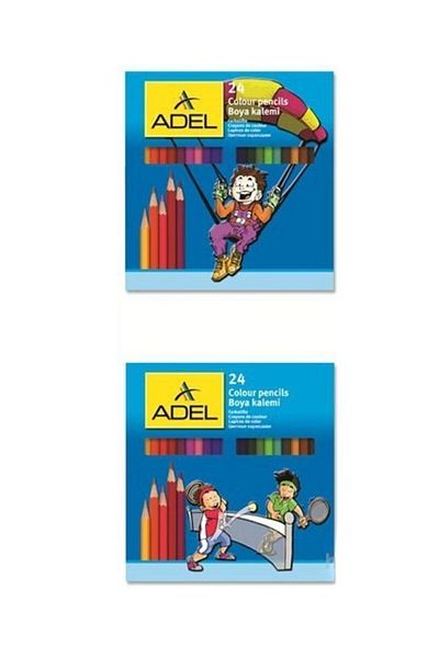 Adel 24 Colors Dry Paint Cardboard Box2365001