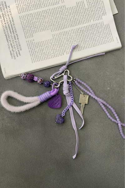 LEONAS Αξεσουάρ τσάντας Charm Μπρελόκ Bone Purple