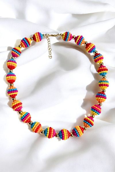 PETEK AKSESUAR Lollipop Colored Summer Necklace