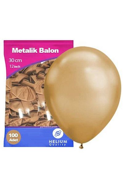 Parti Dükkanım Gold Balloon Metallic 100 Pieces