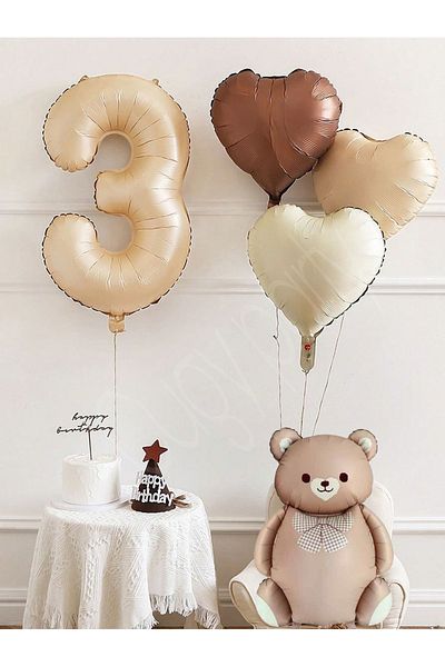 CUGY RETRO BEAR CONCEPT ΣΕΤ ΕΠΙΧΕΙΡΗΣΗΣ ΜΙΝΙ ΠΑΡΤΥ ΓΕΝΕΘΛΙΩΝ ΜΕ ΛΕΠΤΟΜΕΡΗ ΚΑΡΔΙΑ 3 ΗΜΕΡΩΝ