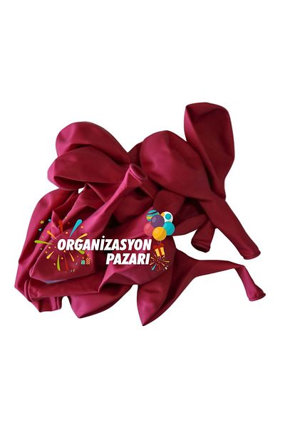 Organizasyon Pazarı 12 inch Fuchsia Color 10 Pieces Pastel Decoration Balloon