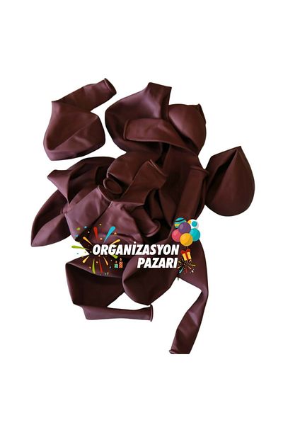 Organizasyon Pazarı 12 inch RoseWood Color 10 Pieces Pastel Decoration Balloon