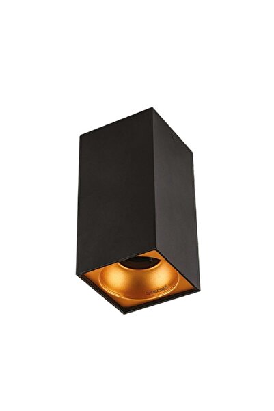 Cata Bergama Sıva Üstü Armatür Boş Kasa Siyah Gold Gu10 Duy Ct-5417 (AMPUL HARİÇ)
