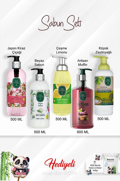 Eyüp Sabri Tuncer Artisan Muffin - Fountain Lemon, White Soap, Japanese Cherry Blossom, Olive Oil and Rosie