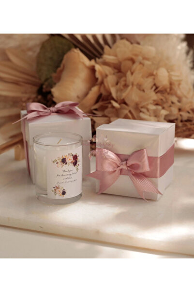 Mutlu Mutfak Atölye Hediyelik Fiyonklu Kutulu Mum(10ADET)