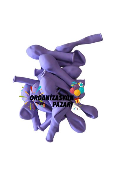 Organizasyon Pazarı 5 Inch Lilac Color Small Size 10 Pieces Decoration Balloon